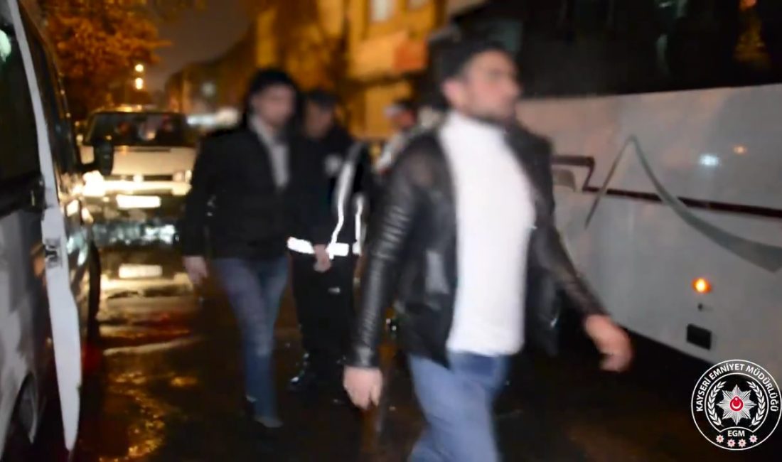 Kayseri’de 28 kimliksiz yabancı göçmen yakalandı