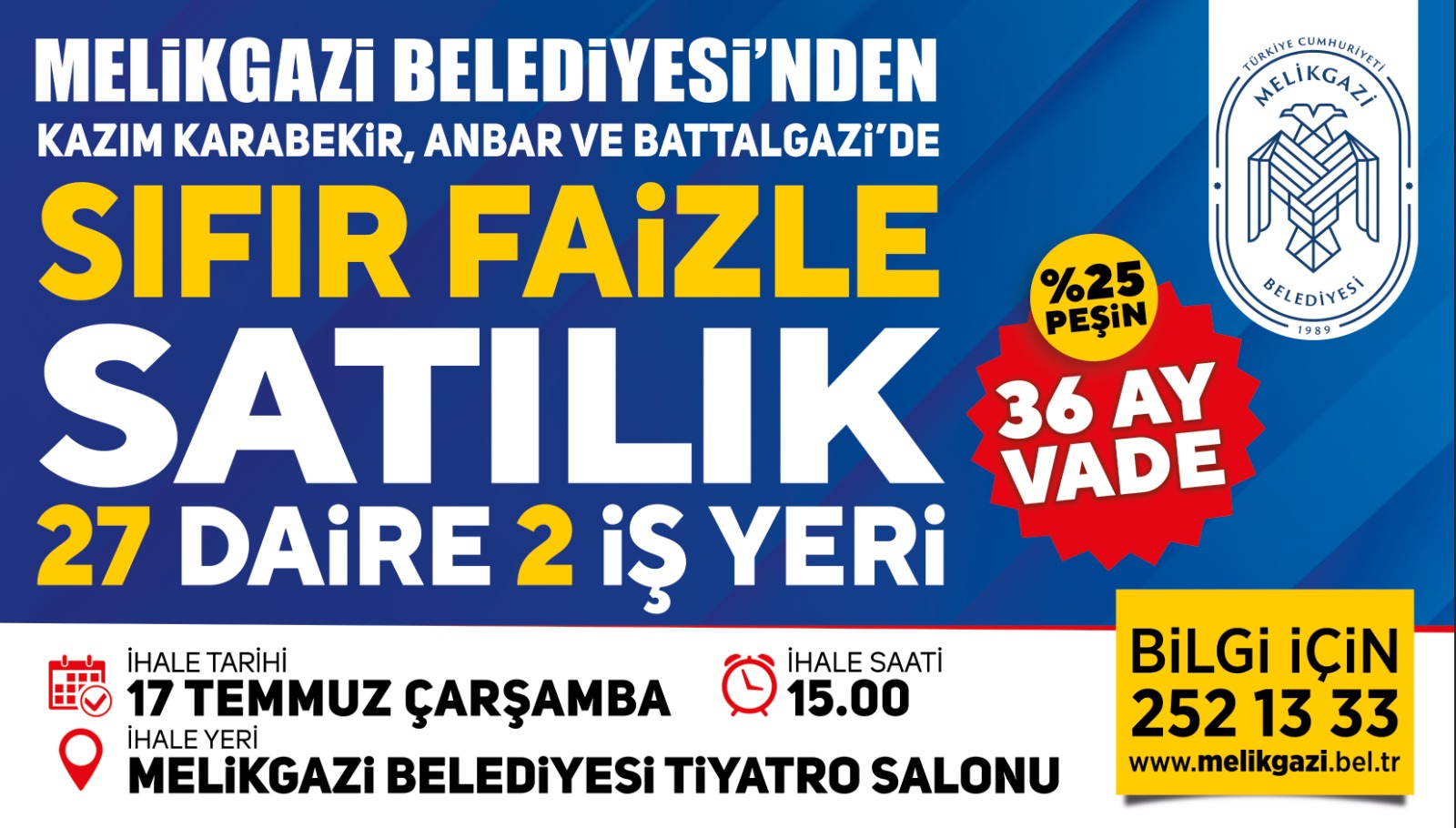 melikgazi belediyesi ihale