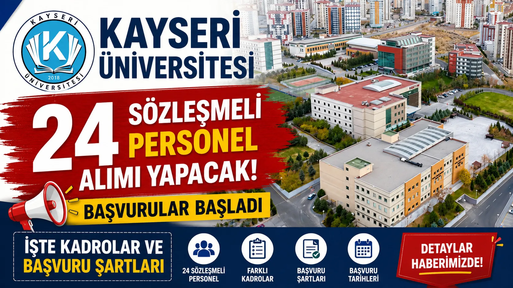 Kayseri Üniversitesi 24 Sözleşmeli Personel Alımı Yapacak!