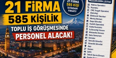 Kayseri'de 21 Firma 585 Personel Alacak