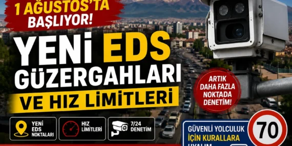 Kayseri’de 1 Ağustos’ta Başlıyor! İşte Yeni EDS Güzergahları ve Hız Limitleri