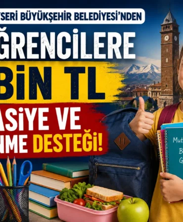 Kayseri'de Öğrencilere 5 Bin TL'lik Kırtasiye ve Beslenme Desteği, Başvuru Linki