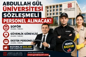 Abdullah Gül Üniversitesi'ne şoför ve destek elemanları alınacak