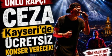 Ceza Kayseri'de ücretsiz konser