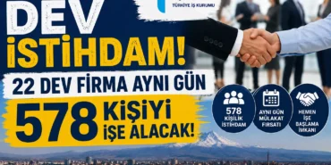 Kayseri’de 22 firma aynı gün 578 kişiyi işe alacak! İşte o firmalar