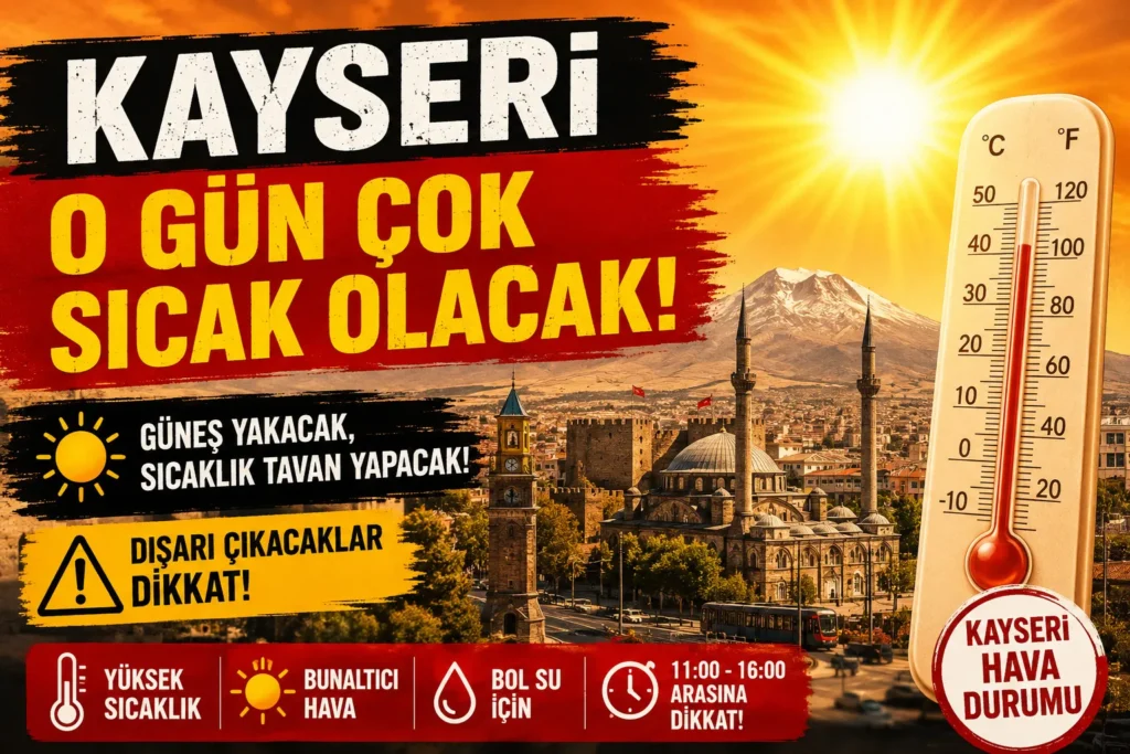 Kayseri'de 5 Günlük Hava Durumu