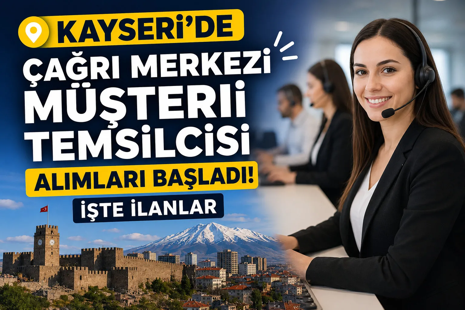 Kayseri’de Çağrı Merkezi Müşteri Temsilcisi Alımları Başladı!