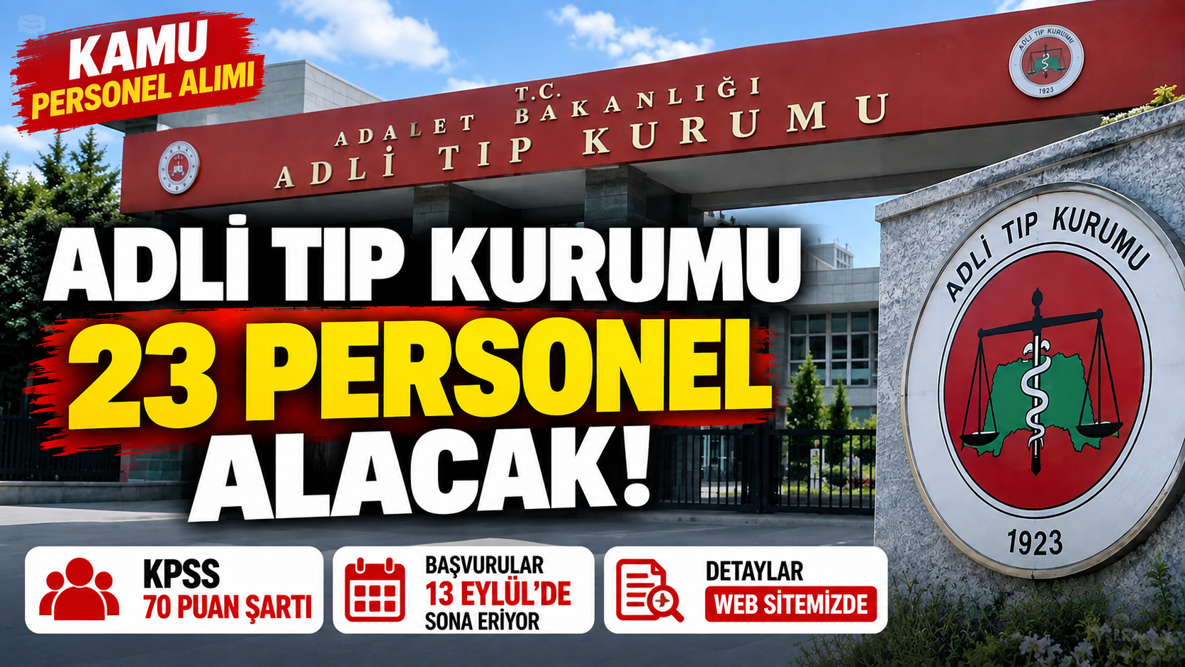 Adli Tıp Kurumu 23 Sözleşmeli Personel Alımı Yapacak!