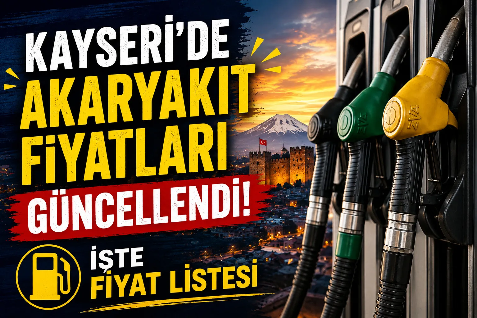 Kayseri'de akaryakıt fiyatları güncellendi! İşte Fiyat Listesi