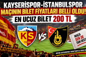 Kayserispor-İstanbulspor Maçının Bilet Fiyatları