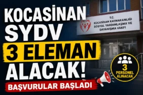 Kocasinan SYDV 3 eleman alacak!
